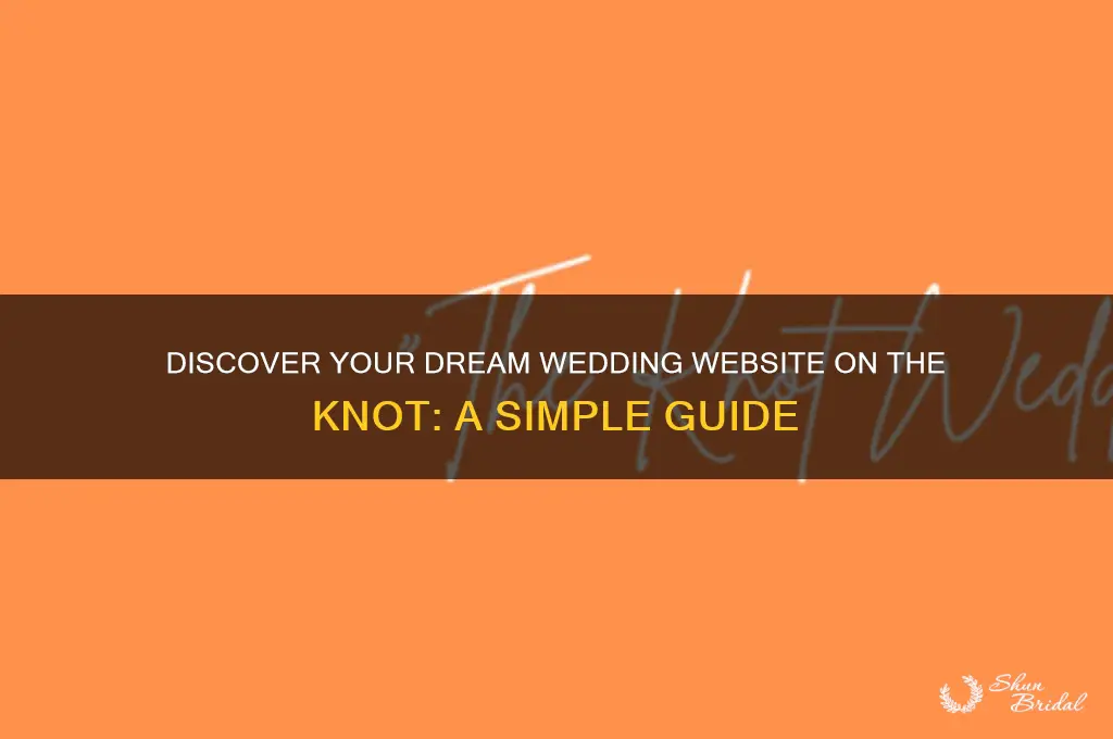 how to find a wedding website on the knot