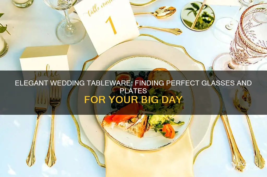 how to find glasses and plates for wedding