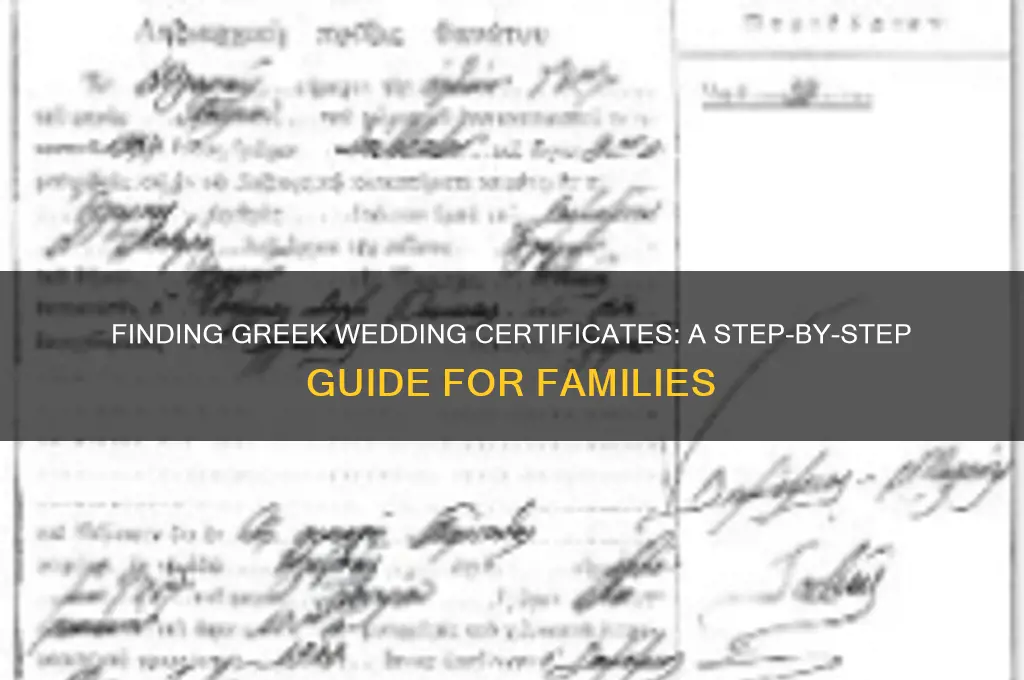 how to find greek wedding certificates