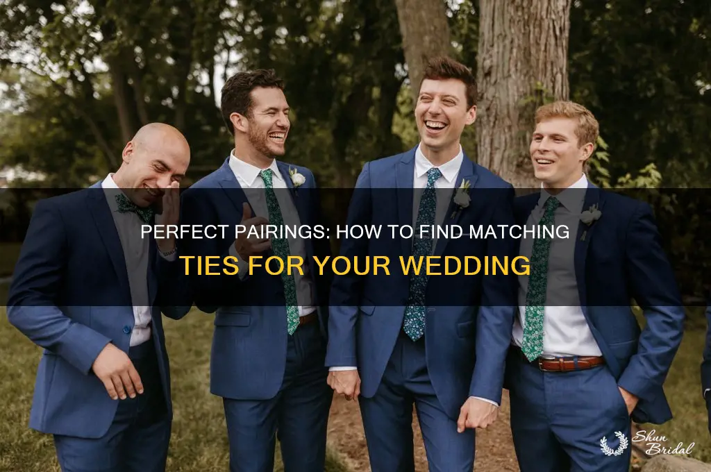 how to find matching ties for wedding