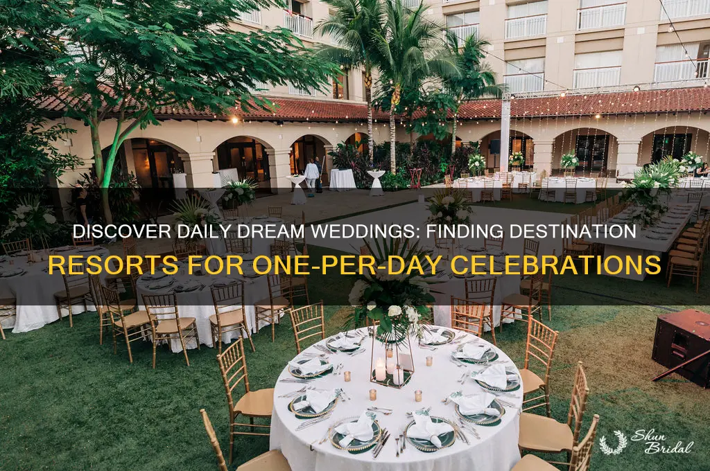 how to find one wedding per day destination resorts