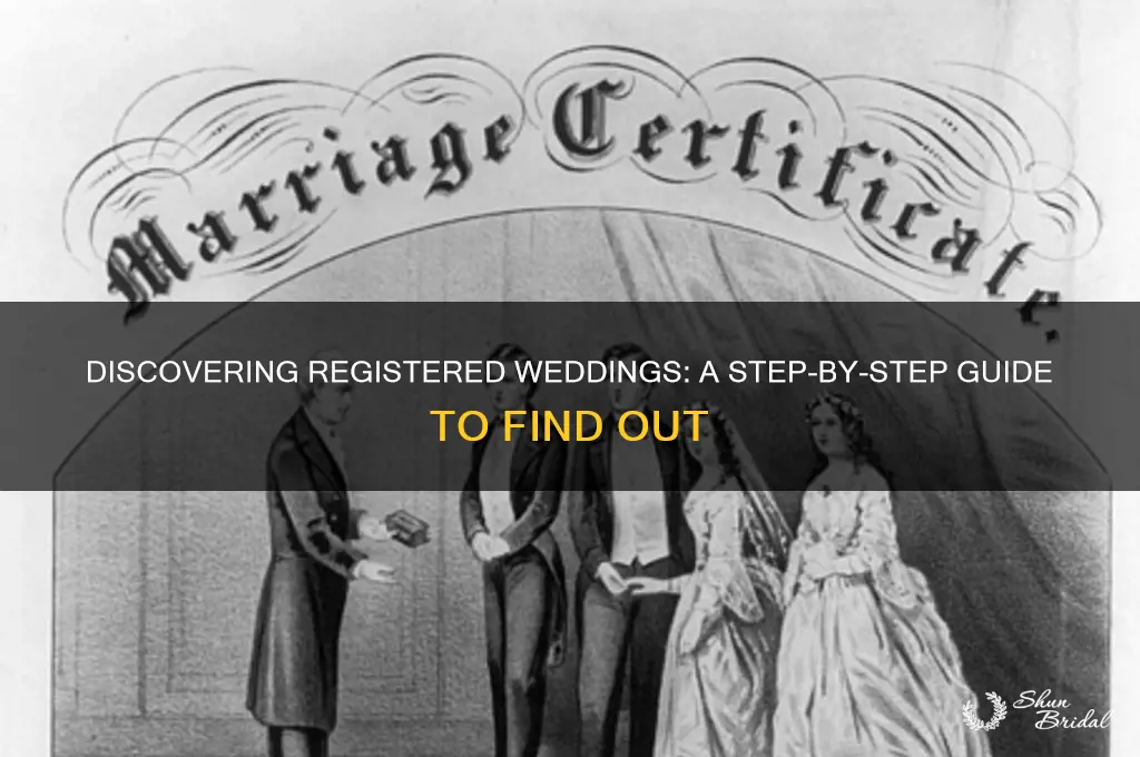 how to find out if someone is registrerd wedding