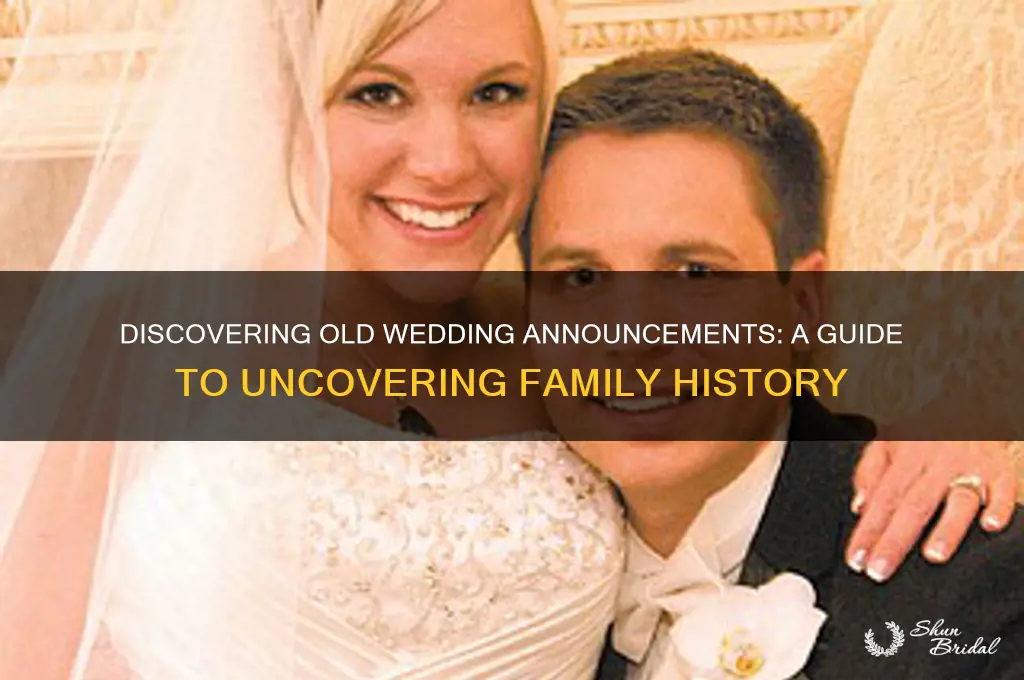 how to find past wedding announcements