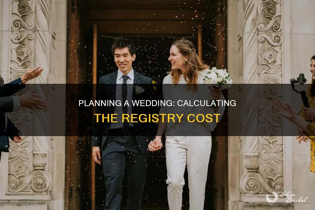 how to find total wedding registry cost