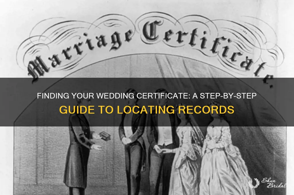 how to find wedding certificates