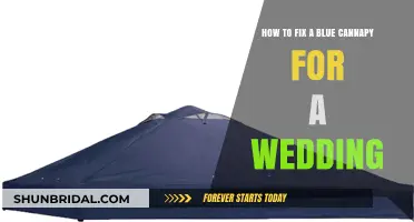 Elegant Wedding Fix: Repairing a Blue Canopy for Your Special Day