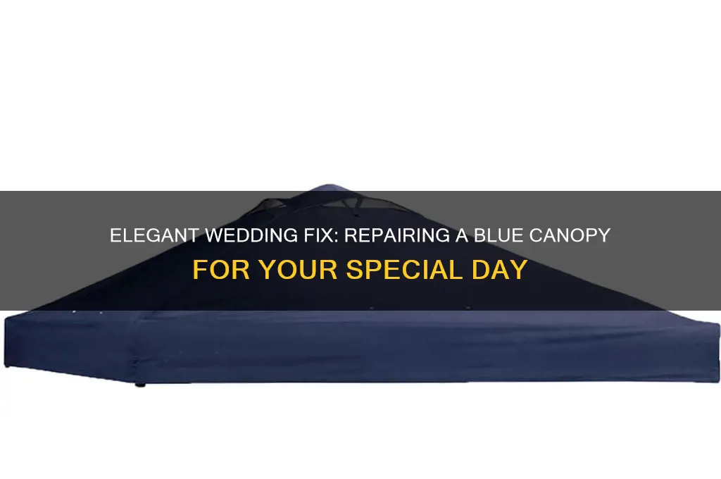 how to fix a blue cannapy for a wedding