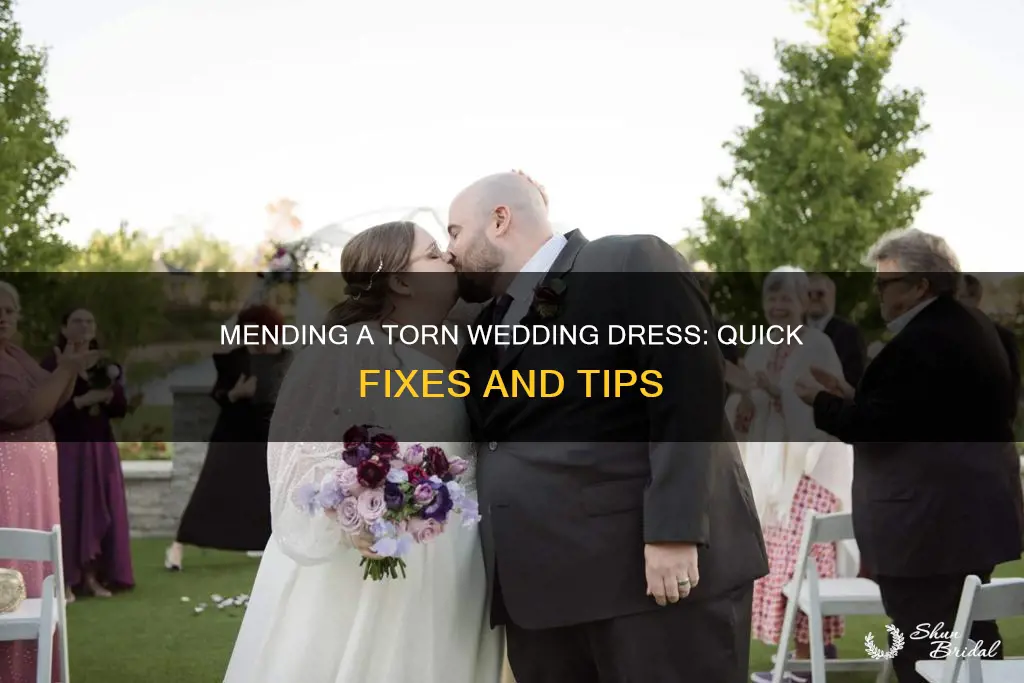 how to fix a torn wedding dress