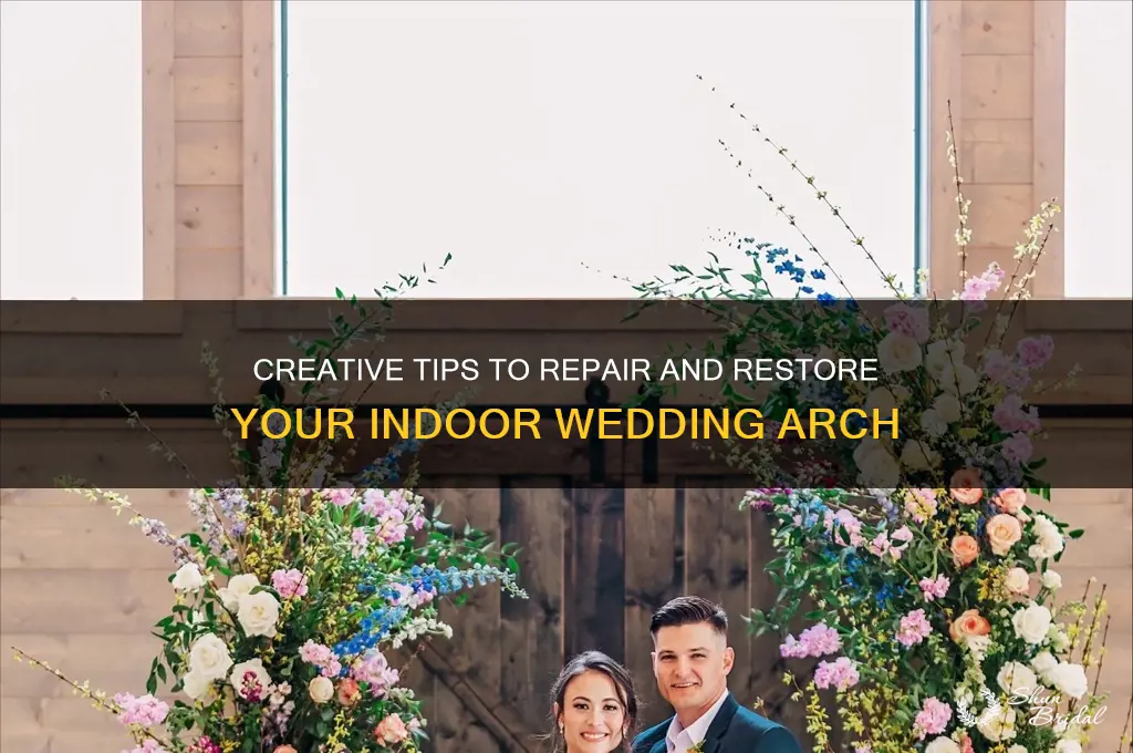 how to fix an indoor wedding arch