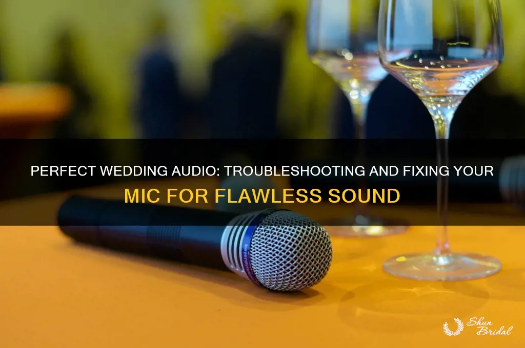 how to fix audio for wedding mic