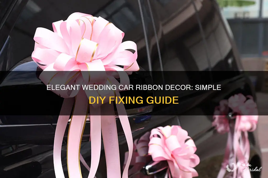 how to fix ribbon to wedding car