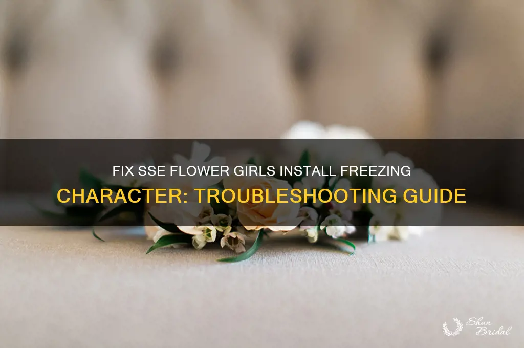 how to fix sse flower girls install freezing character