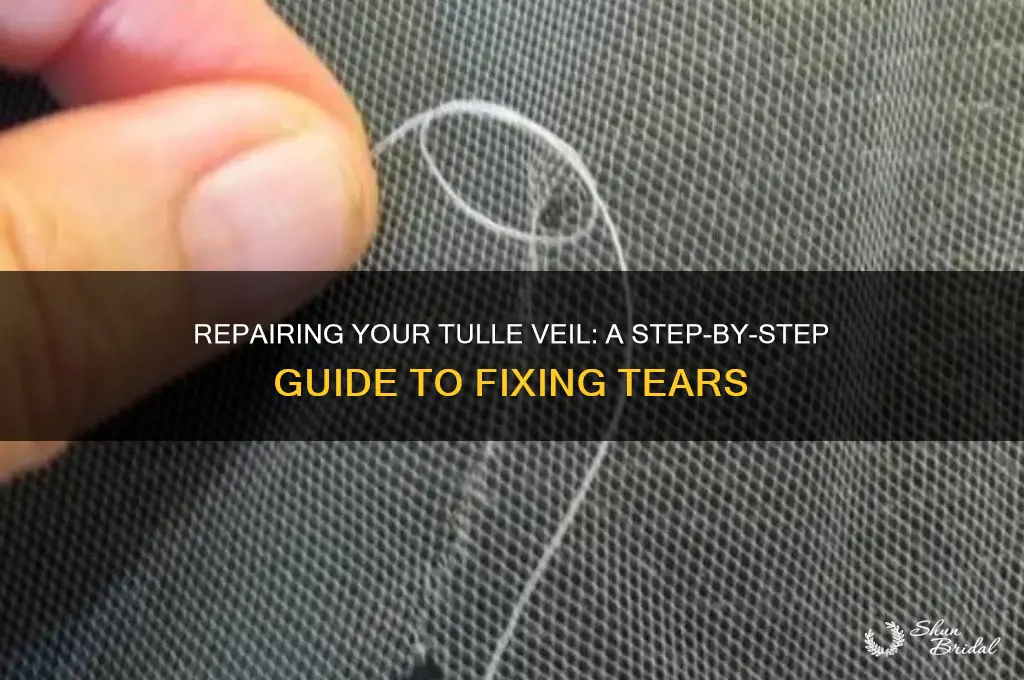 how to fix tear in tulle veil