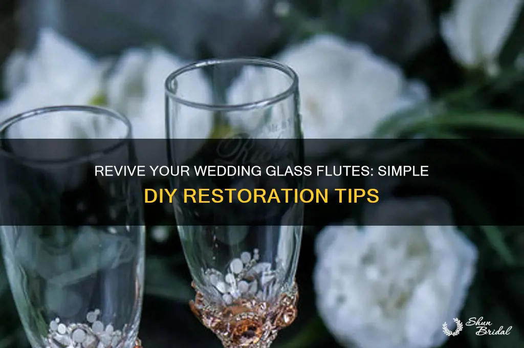 how to fix up wedding glass flutes