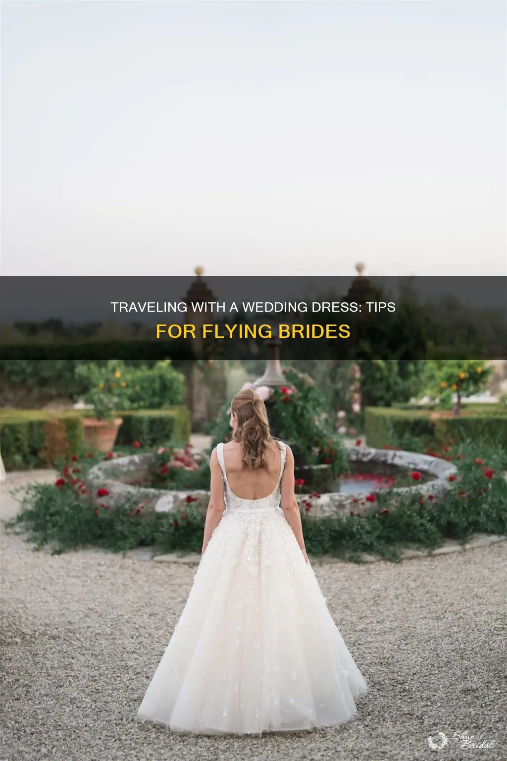 how to fly with a wedding dress