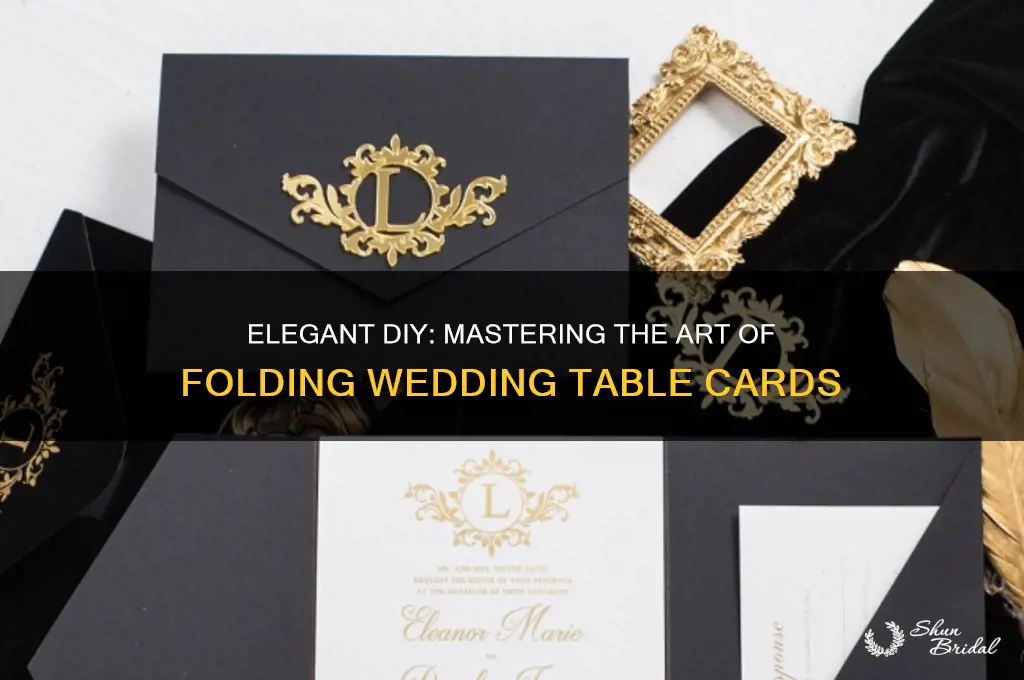 how to fold a wedding table card