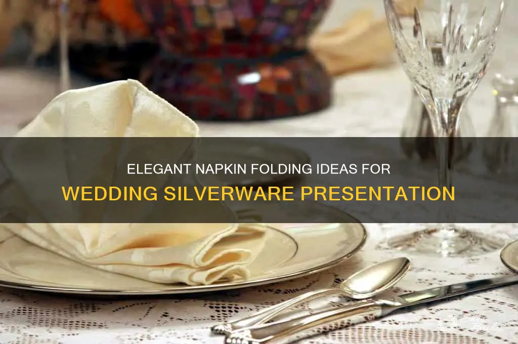 how to fold napkins for a wedding with silverware