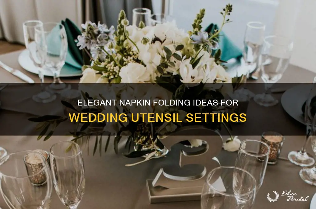 how to fold napkins for utensils for wedding