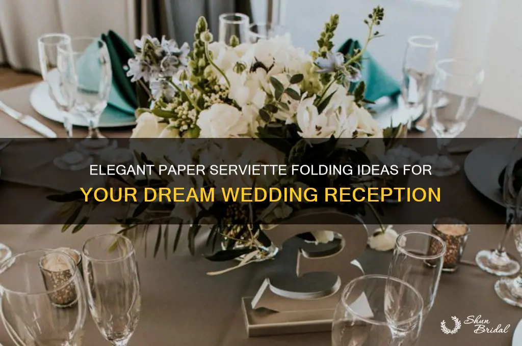 how to fold paper serviettes for a wedding