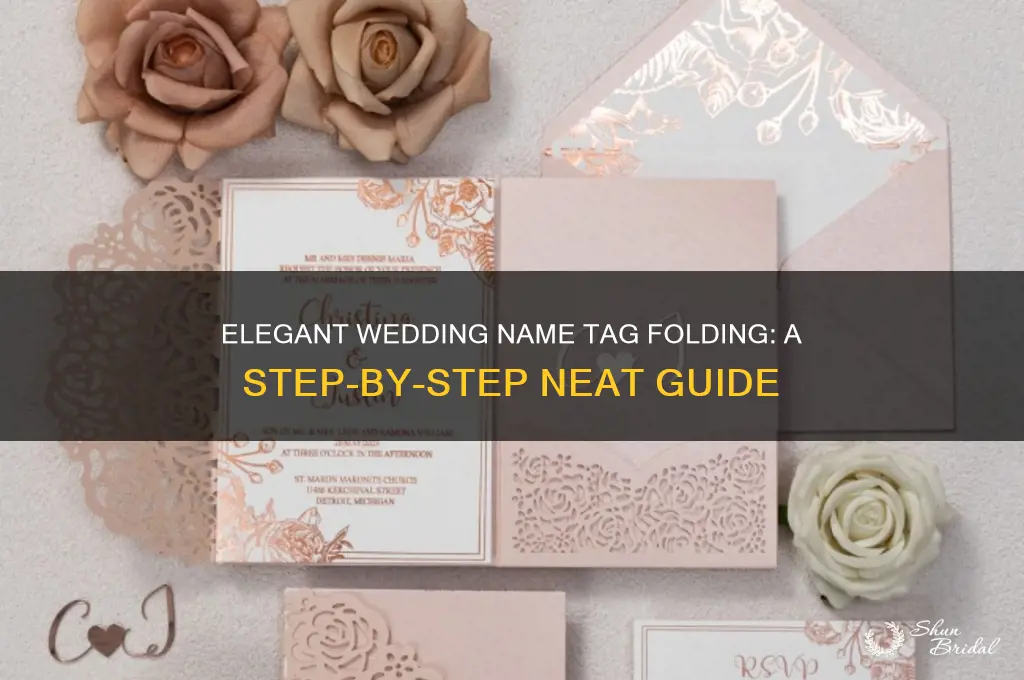 how to fold wedding name tags neatly