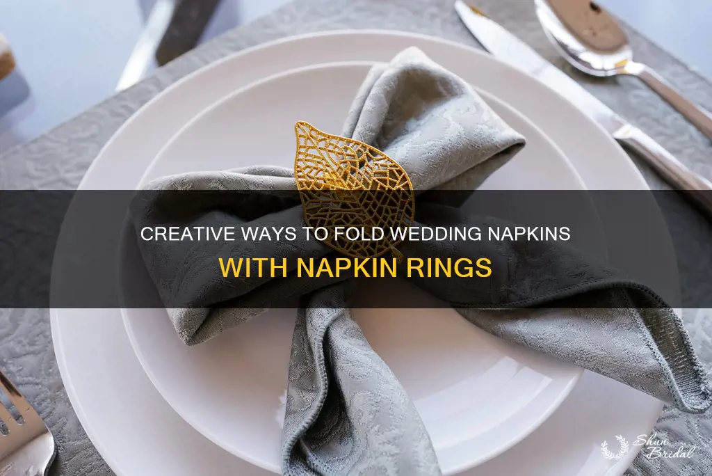 how to fold wedding napkins with napkin rings