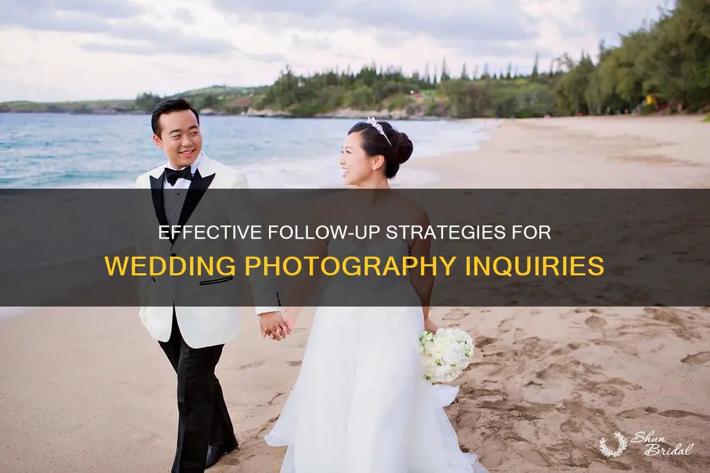 how to follow up inquries wedding photographer