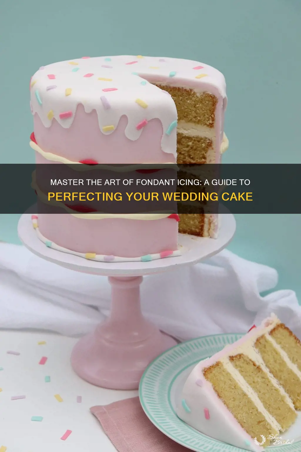 how to fondant ice a sponge wedding cake