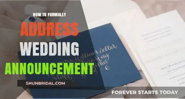 Guide to Addressing Wedding Announcements Formally