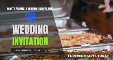 Announcing a Wedding Buffet: Etiquette and Invitation Wording