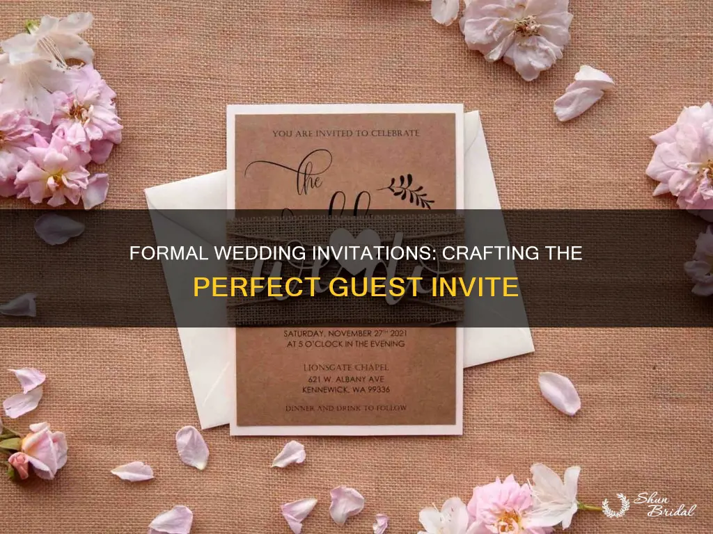 how to formally invite someone to a wedding