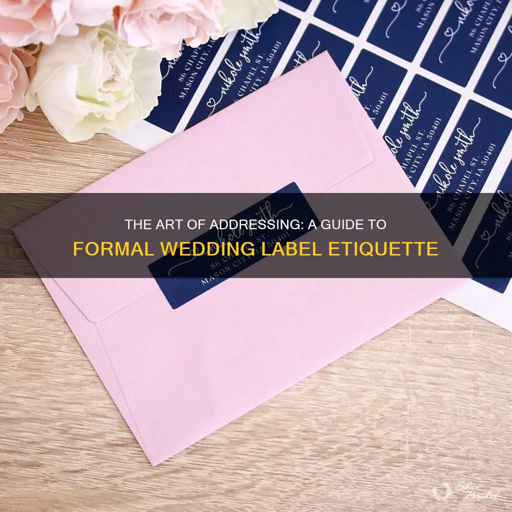 how to formally write wedding address labels