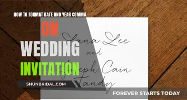 Format Dates and Years on Wedding Invites: Comma Rules