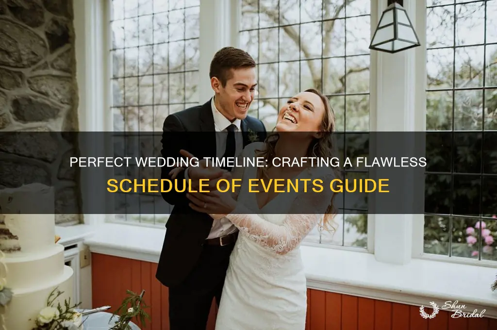 how to format schedule of events for wedding