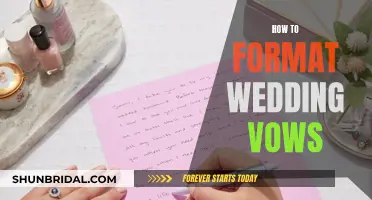 Writing Wedding Vows: A Guide to Formatting Your Love