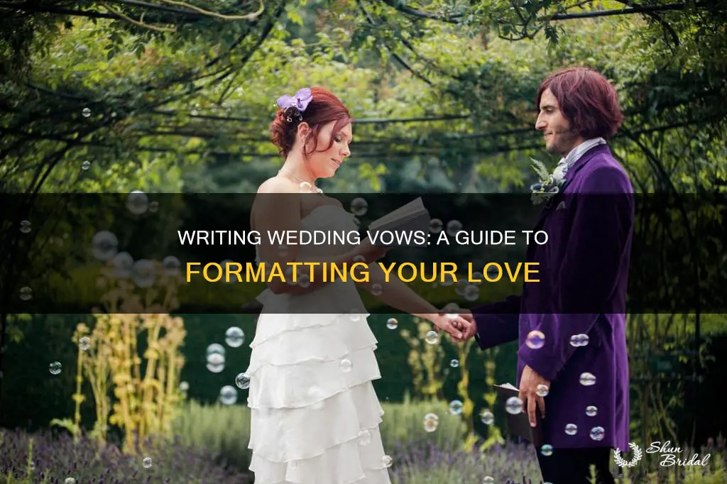 how to format wedding vows