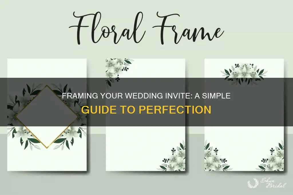 how to frame a wedding invitation