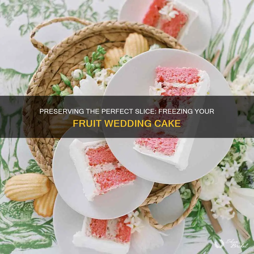 how to freeze a fruit wedding cake