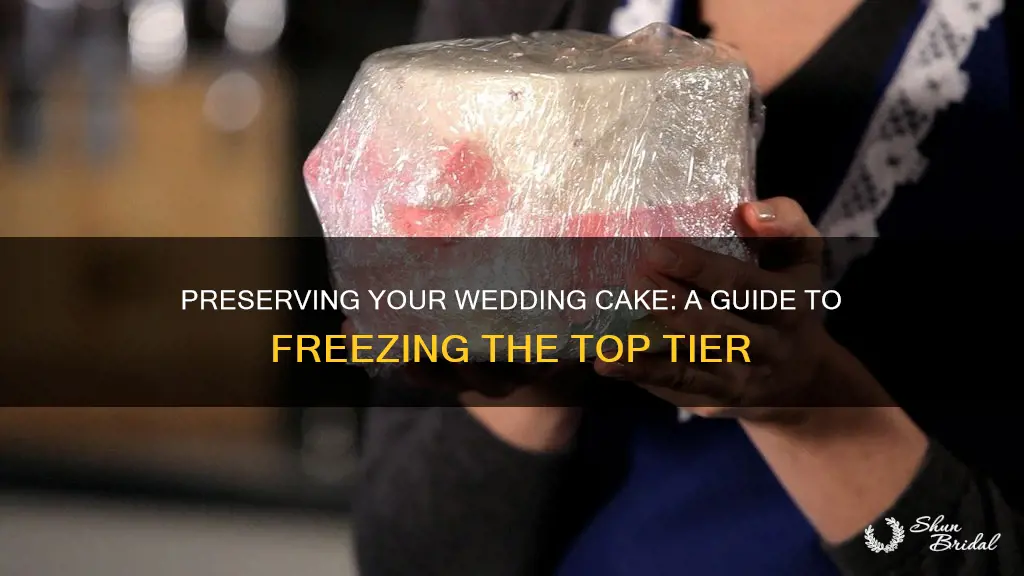 how to freeze and save wedding cake top