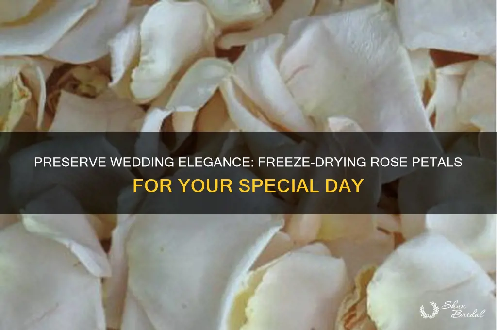 how to freeze dry rose petals for a wedding