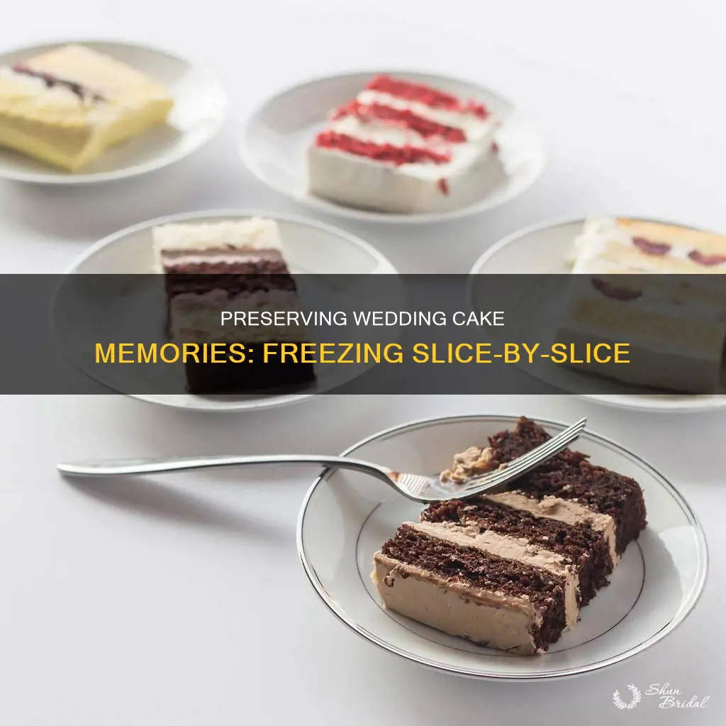 how to freeze wedding cake slices