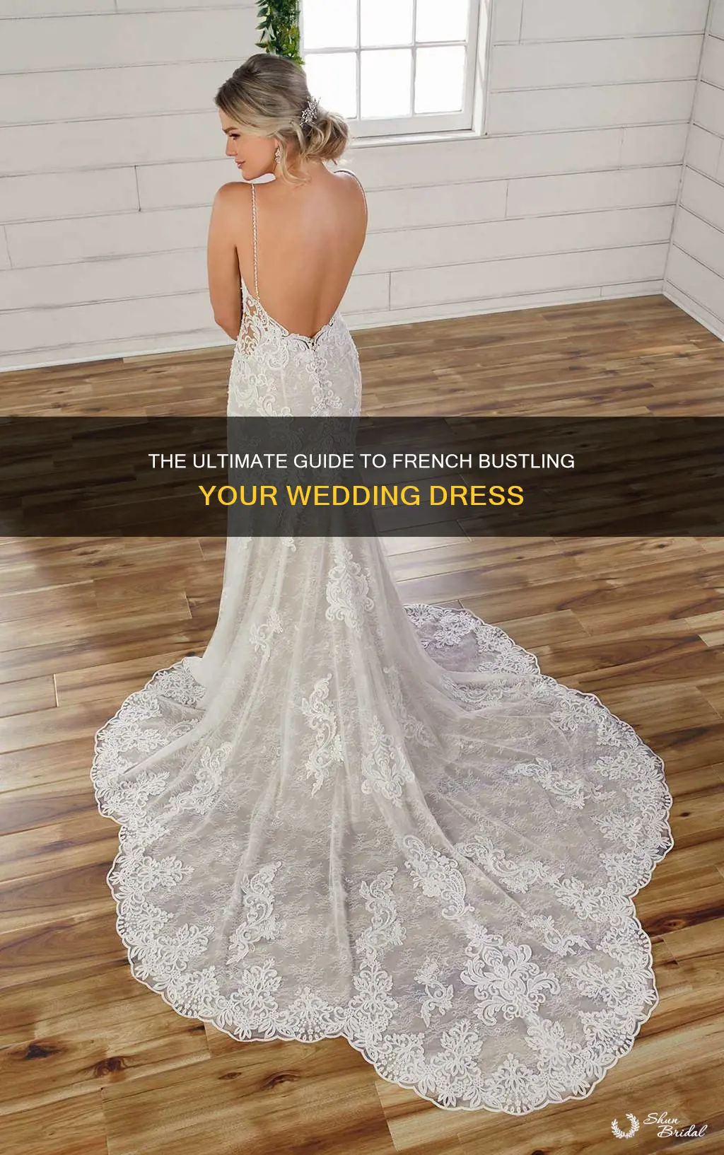 how to frensh bustle a wedding dress