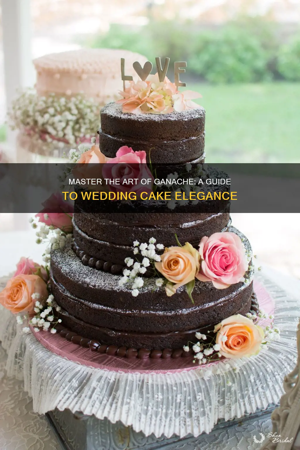 how to ganache a wedding cake