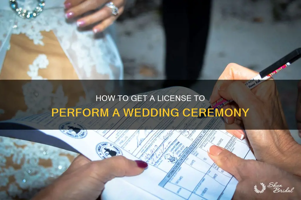 how to get a license to perform a wedding ceremony