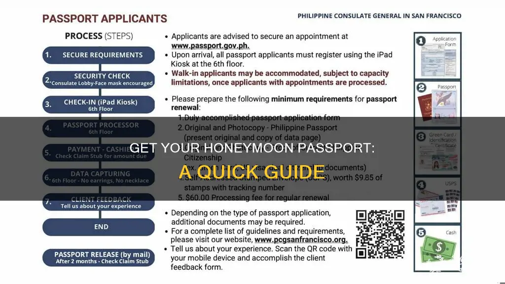 how to get a passport for a honeymoon
