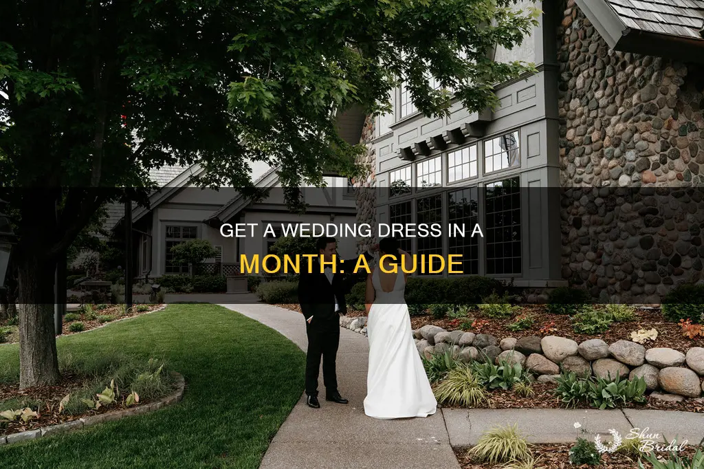 how to get a wedding dress in 4 weeks