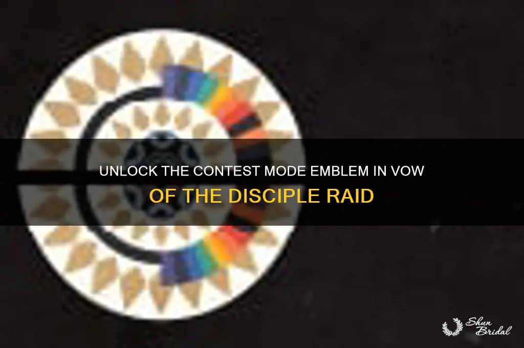 how to get contest mode emblem for vow