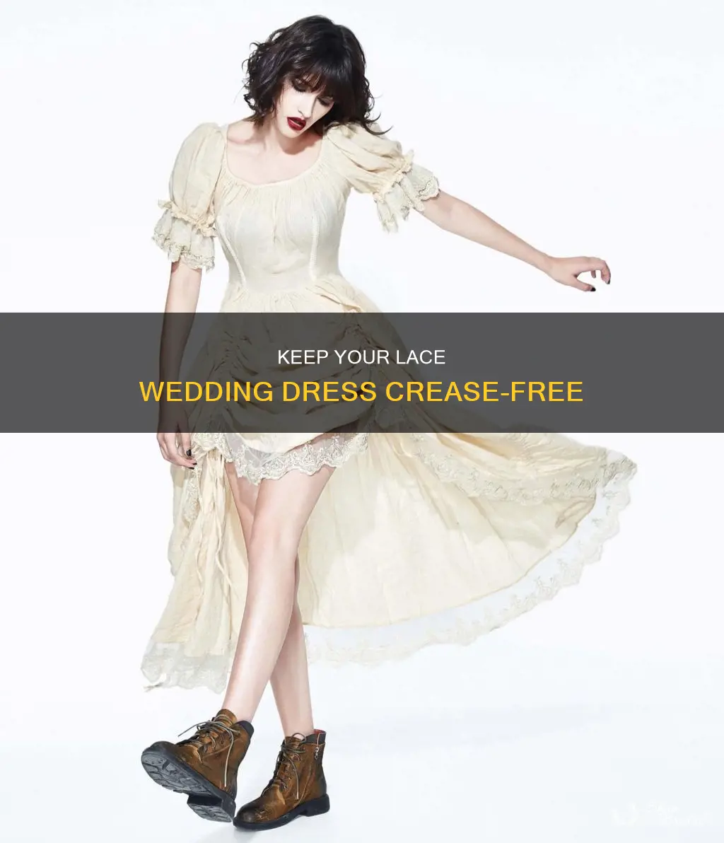 how to get creases out of lace wedding dress