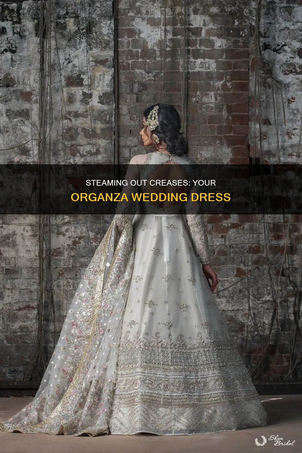 how to get creases out of organza wedding dress