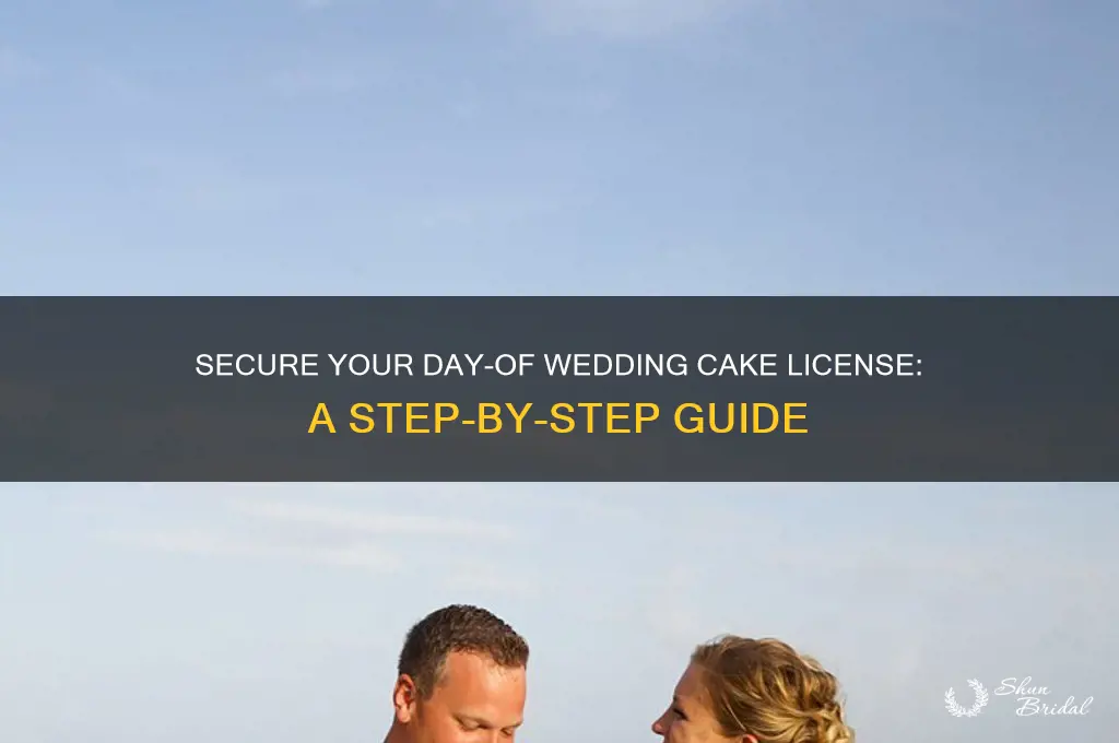 how to get day-of wedding cake license