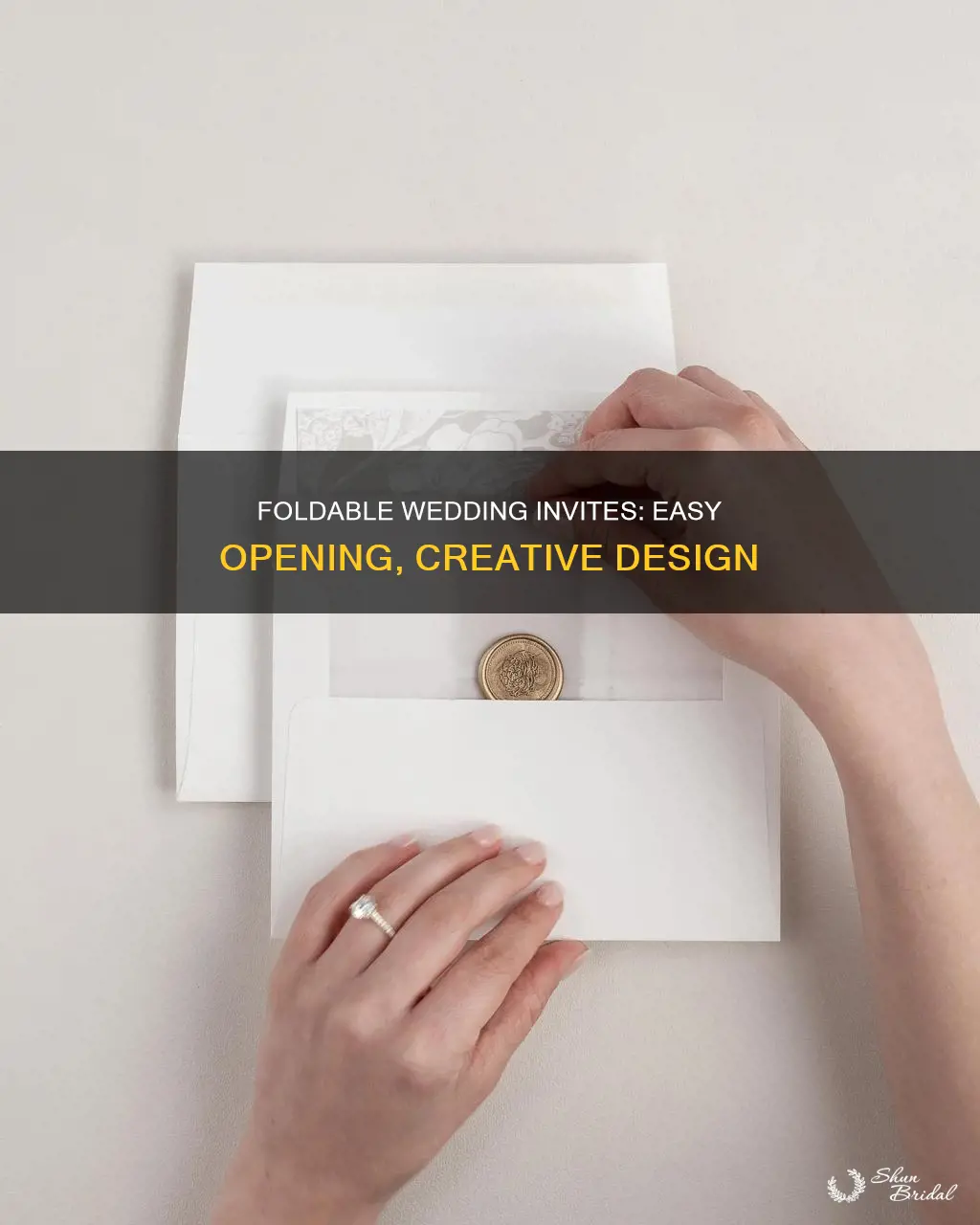 how to get foldable wedding invitations to opening easliy